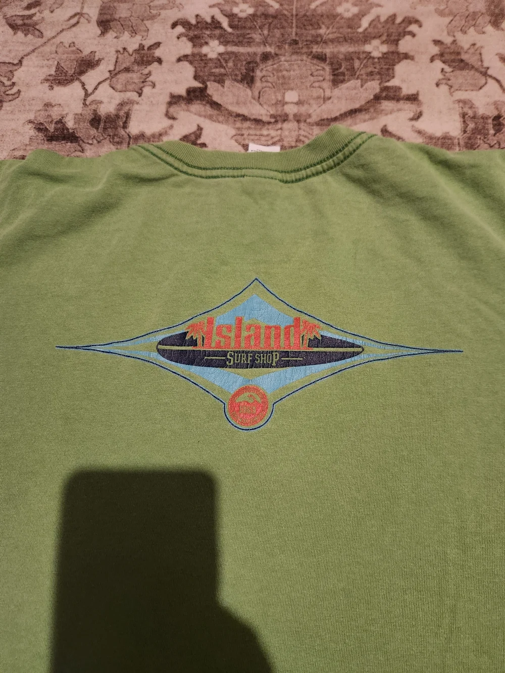 GAP Lime Green Short Sleeve Tee with Small Orange Logo